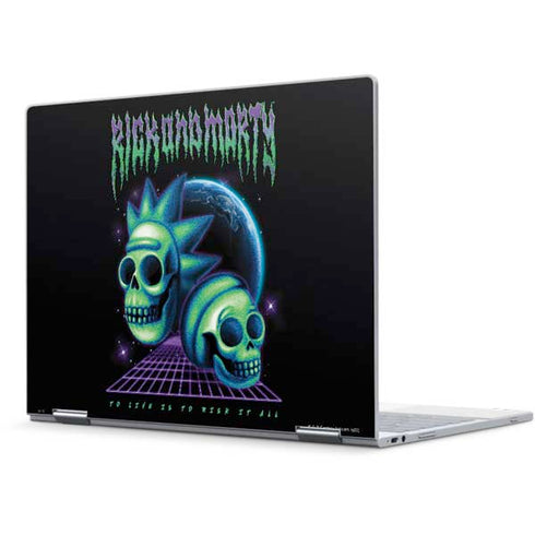 Adult Swim Rick and Morty Neon Skulls Pixelbook Skin
